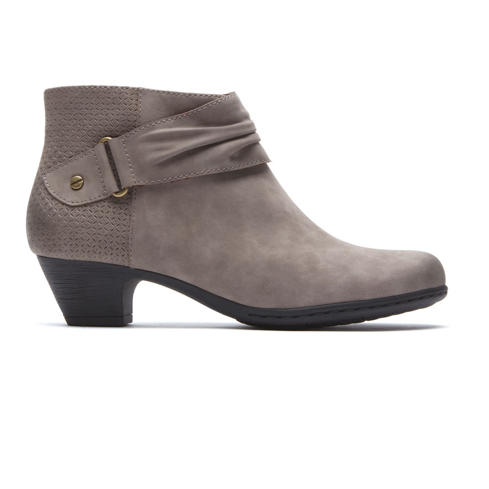 Rockport Singapore Womens Boots - Brynn Rouched Grey - RM0132647